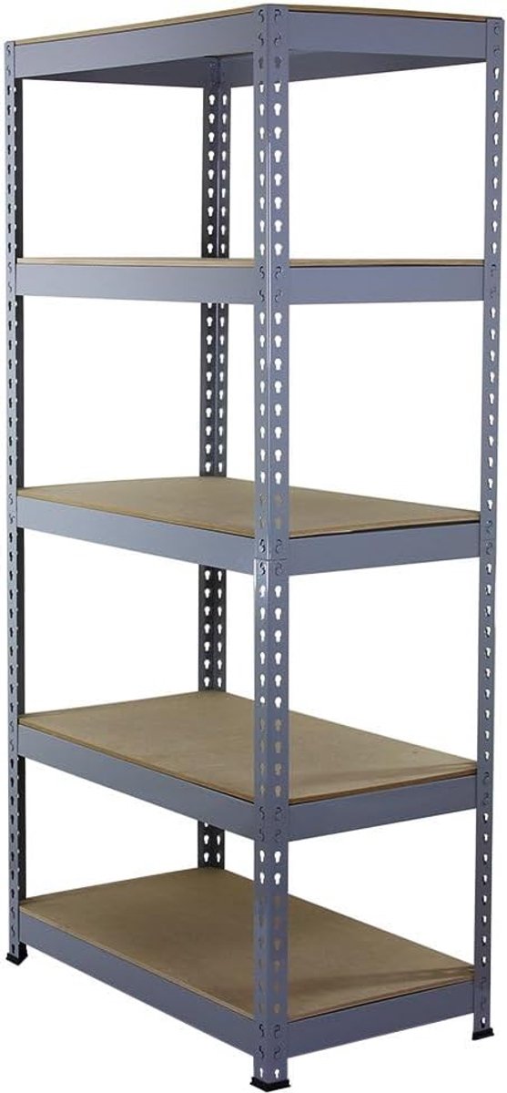 rekken opslag 5 Tier Heavy Duty Rekken 200kg/plank, Q-Rax Grijs 90cm x 182.5cm x 50cm