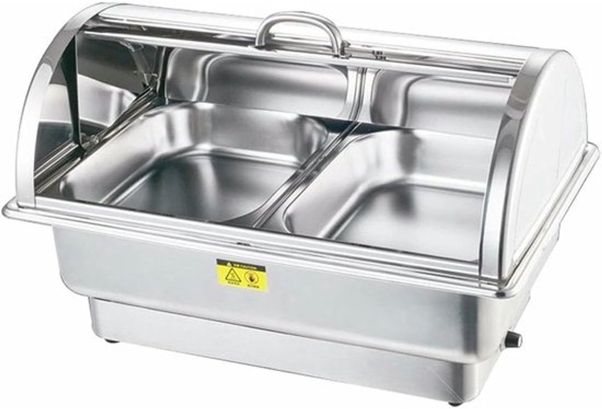 Buffet Verwarmer - Warmhoudpan Elektrisch - Buffetten Feesten - Roestvrij Staal - 9 Liter Inhoud