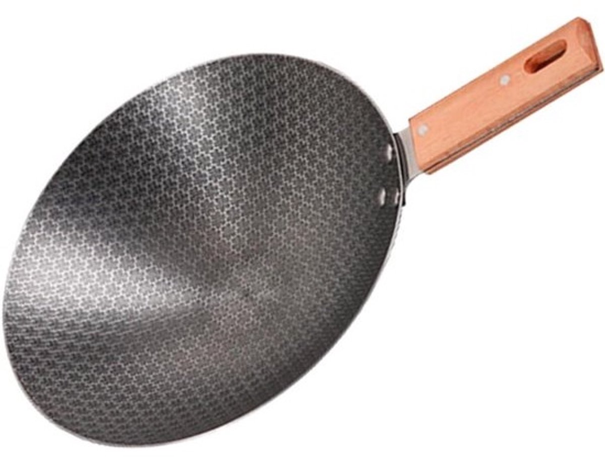 Wokpan - Koekenpan Keukenpan - Thuis Koken - Antiaanbaklaag - 39.50X27.50X6.30CM - Grijs