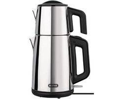 Mulex theemachine Tea Express energiebesparende warmhoudmodus hoogglans zilver 2,0l+1,0l