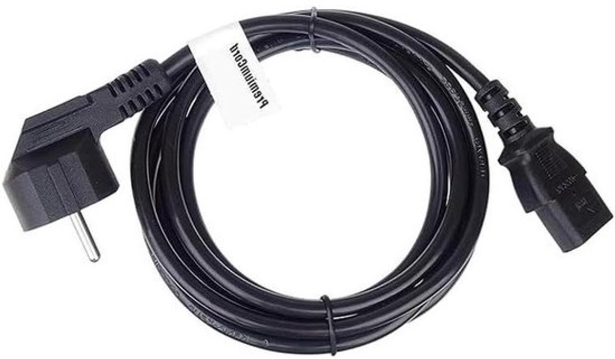 Stroomkabel - Voedingskabel Adapter - Apparaten Aansluiten - Overspanningsbeveiliging - 2 Meter - Zwart