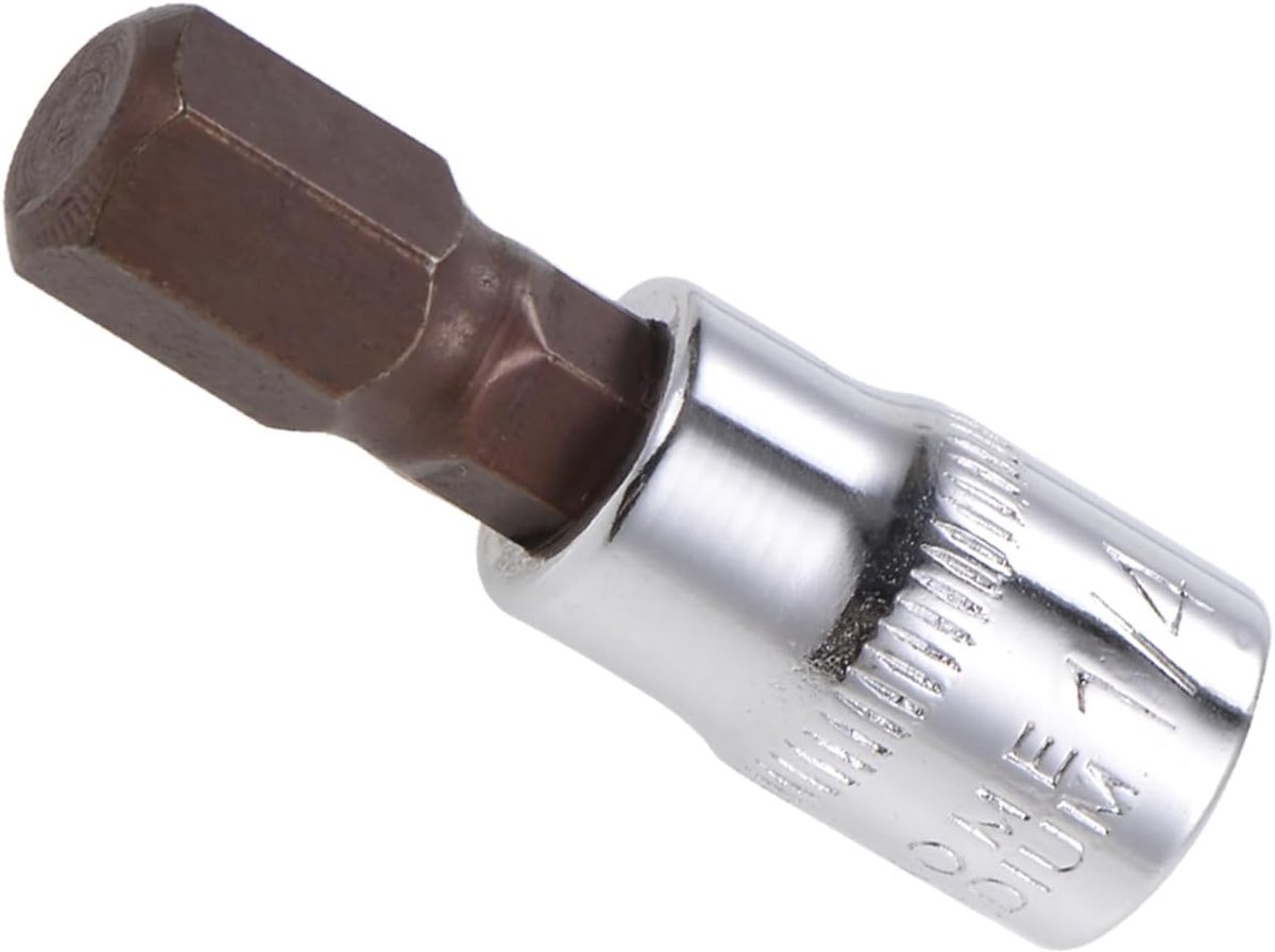 Bit Socket, Metrische H8 (8mm) Bit 1/4" Drive 1.5" Lang, S2 gelegeerd staal Warmte Behandelde CR-V Socket - (Toepassingen: voor Bevestigingstoepassing)