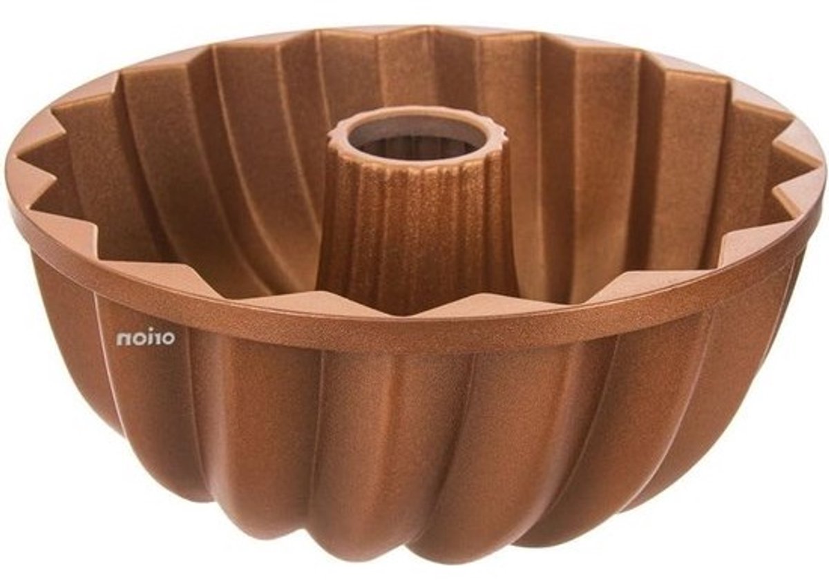 Gugelhupf pan - Cakevorm met tulband - Cakes bakken - Met schoorsteen - 24 cm - Koperkleurig