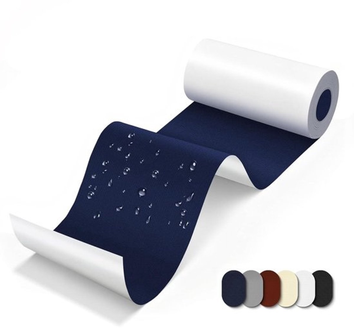 Reparatietape - Stof patches - Kleding herstellen - Zelfklevend en waterdicht - 1 rol - Donkerblauw