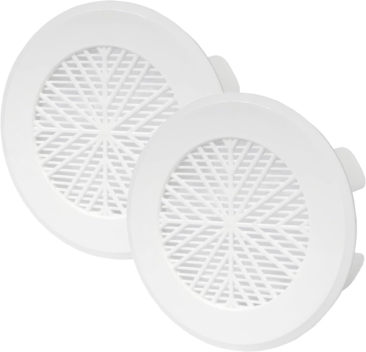 Roosters van 7,6 tot 10,2 cm, wit, ventilatierooster voor badkamer, thuiskantoor, keuken, flexibele pasvorm