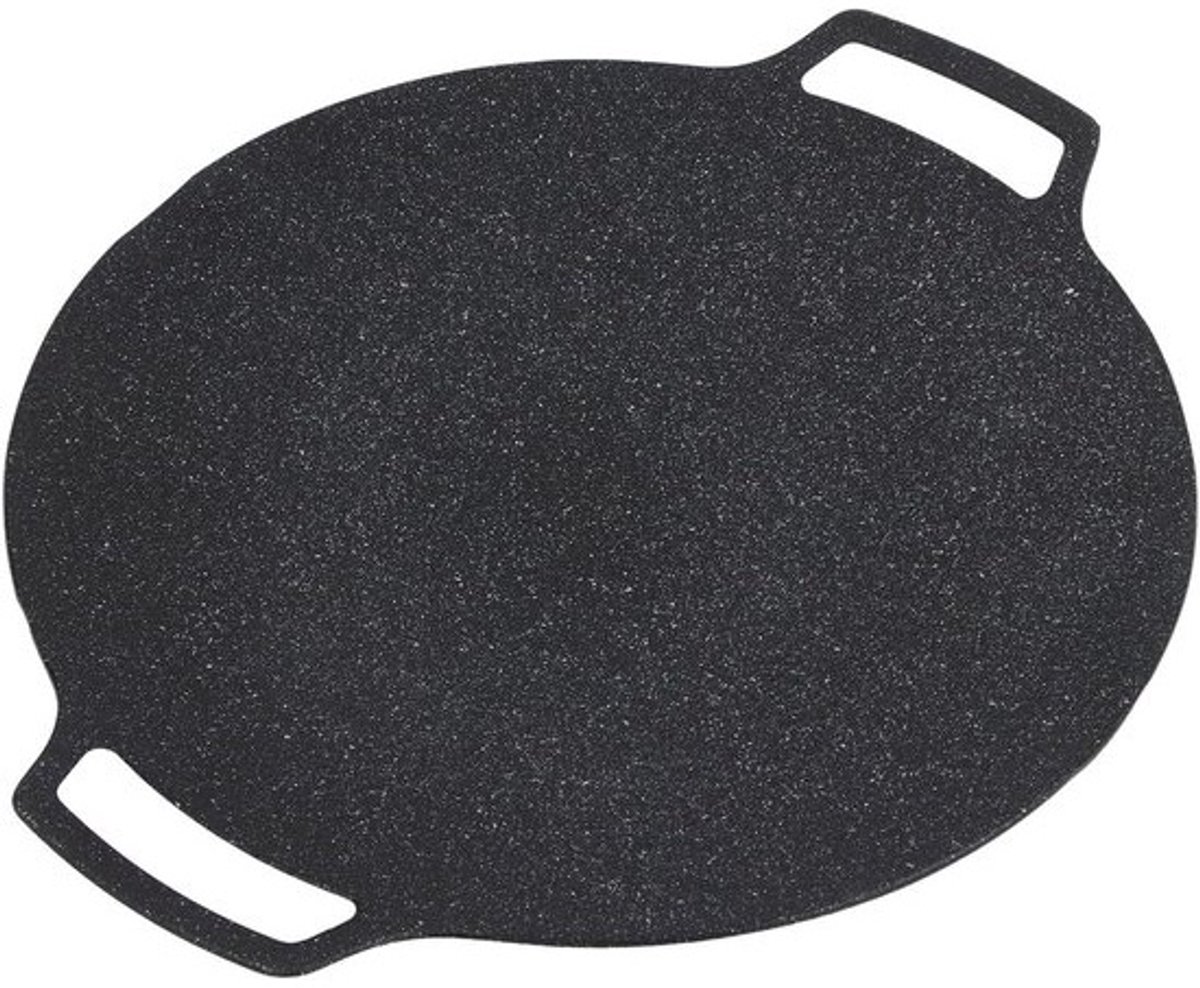 Grillplaat Ronde Pan - Bakplaat Keuken - Buiten Koken - Antiaanbak Oppervlak - Niet Gespecificeerd - Zwart