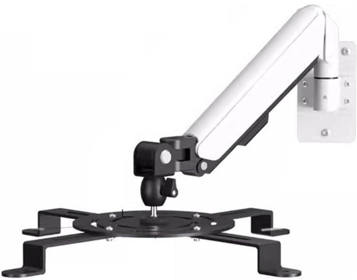 Uitschuifbare projector Projectorbeugel Opvouwbare ophangbeugel Wandgemonteerde ophangbeugel Universele telescopische roterende projectorbeugel Projector wandmontage(White,Single section)