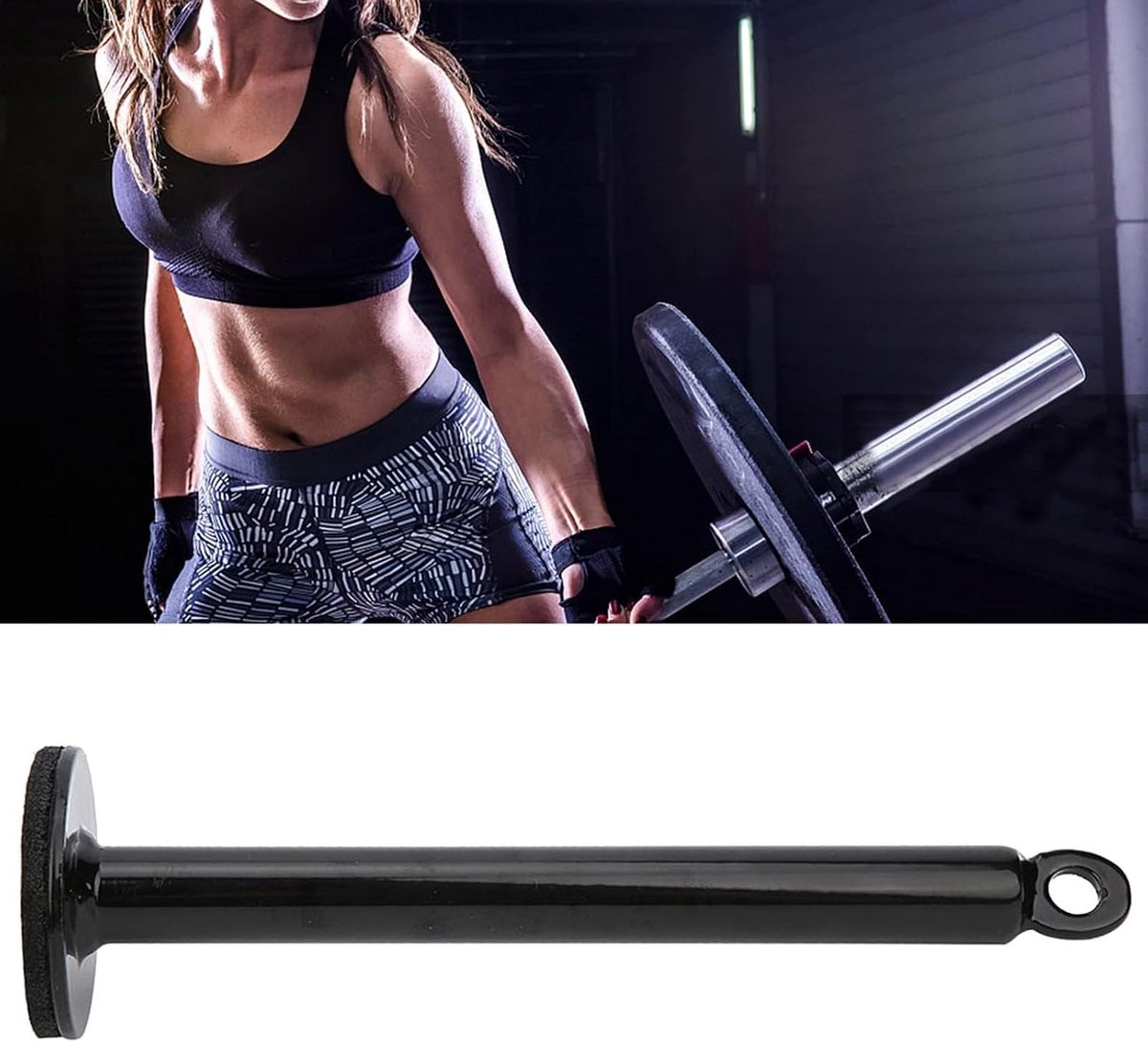 Slice-ondersteuningsframe, roestvrijstalen vaste beugel Laadpen Lader Halterschijf Laadpen voor thuisgymnastiek Krachttraining(20mmx220mm)