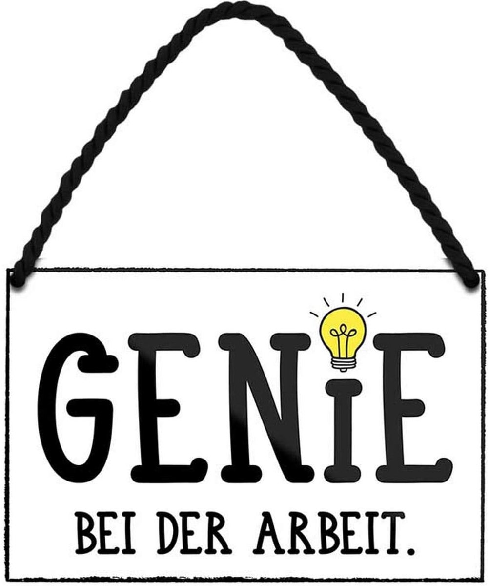 / A Genie bei der werk 18x12 cm spreuk metalen bord hangbord HS521