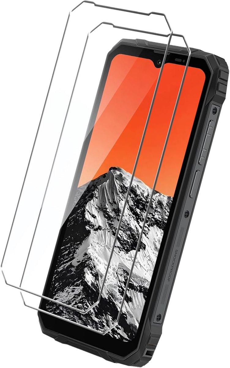 2 stuks beschermfolie van gehard glas voor Blackview Fort 1, 9H hardheid HD gehard glasfolie, geen krassen, geen luchtbellen, gehard glas beschermfolie.