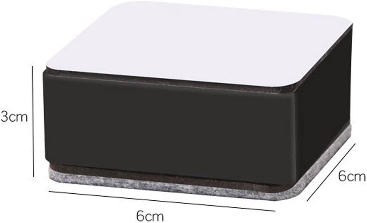 4 Stuks 500 Kg Massief Lager Bedverhoger Zelfklevend Antislip Meubelverhoger voor Bank (Zwart)