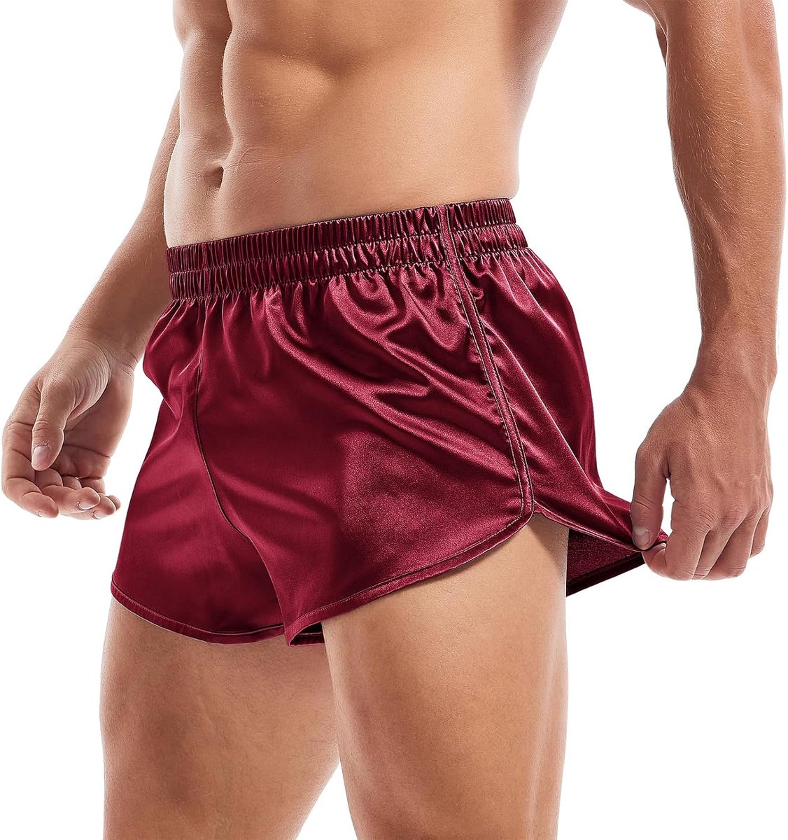 Coulee satijnen boxershorts heren pyjamabroek kort