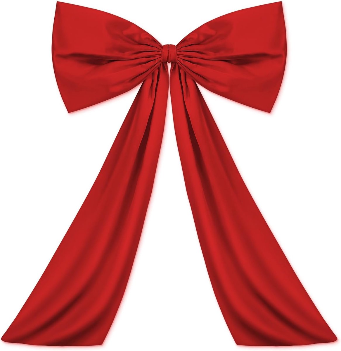 Satijnen strik, 60 x 90 cm Geschenkstrik Groot, Exquise strik voor decoratie, Grote satijnen strikken voor feestdecoratie, wanddecoratie, bruiloft, huisdecoratie (Rood)