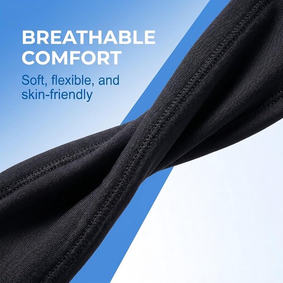 2 stuks diabetes sensor bescherming armband (S), compressiemouwen voor onderarm en bovenarm bandage, glucosesensor fixatie, zwart — afbeelding 4