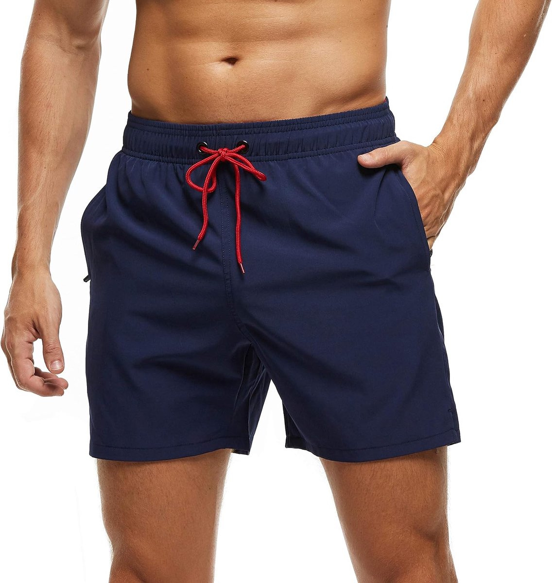 Shorts met ritszakken surfen rekbare strandshorts ademende mesh voering sneldrogend