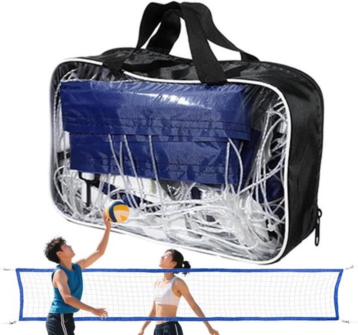 Volleybalnet - Water Volleybal - Buiten Spelen - Verstelbare Lengte - 450-850 cm - Willekeurig