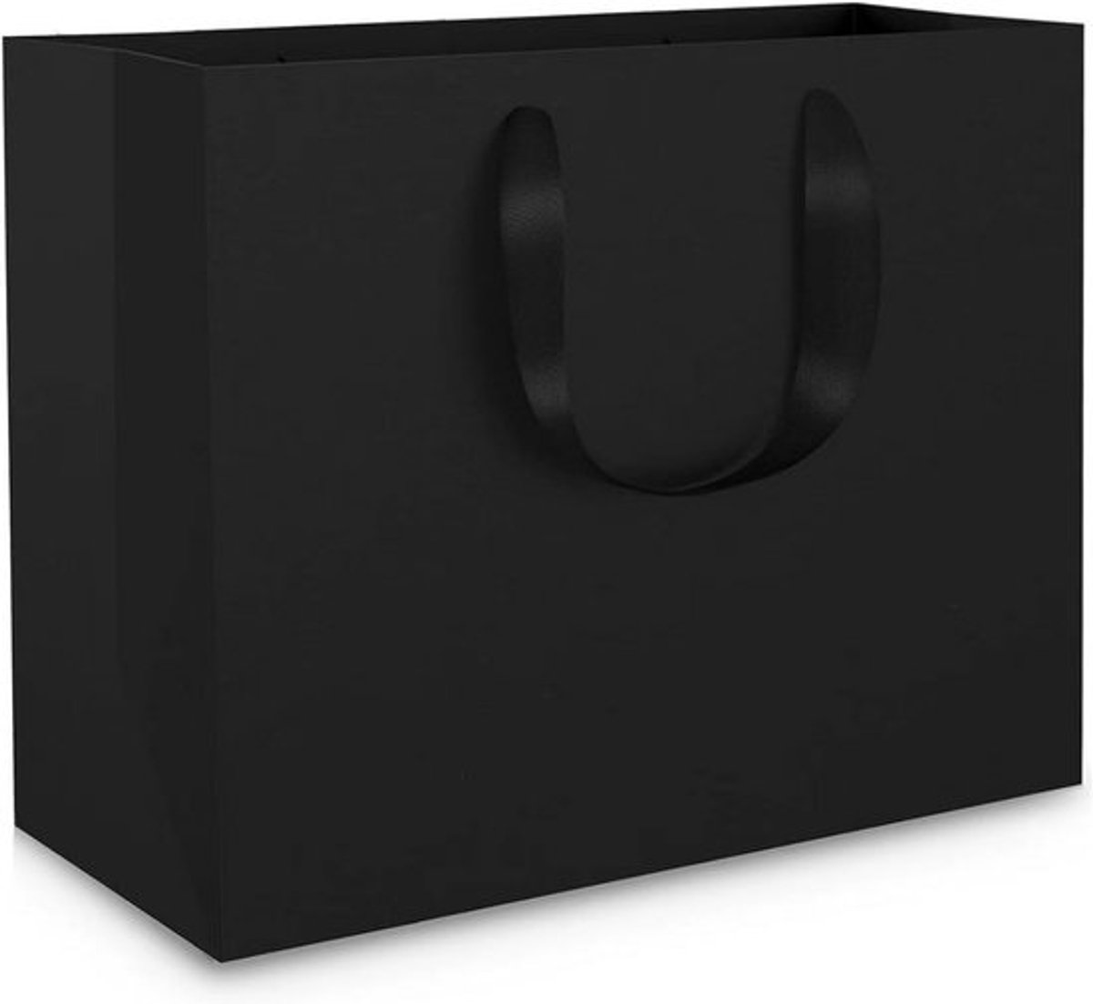 Cadeauzakjes Set - Papieren Draagtassen - Feestelijke Geschenken - Versterkte Bodem - 32x11.5x25cm - Zwart