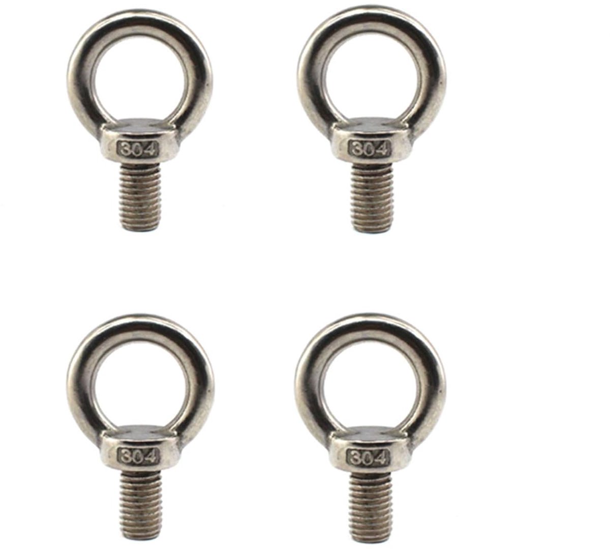 Dailygoods- Opheffende Ring M12 - Schroefoog - Oogbout M8 - Oogbout M6 - Roestvrij Staal - Antiroest en Corrosiebestendig