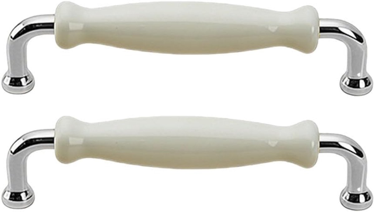 2 STKS Kast Handvat, Keramische Zinklegering Kast Handvat, Keuken Lade Deurgrepen, Deurknoppen voor Vervanging, voor Lade, Keukenkast, Badkamerkast, Garderobe Deur (Hole Centre: 128 mm)