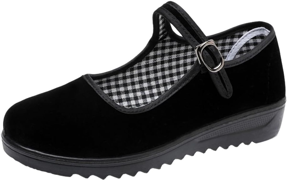 Schoenen Dames Ballerina Platte Stoffen Chinese Slipper Werk Platte