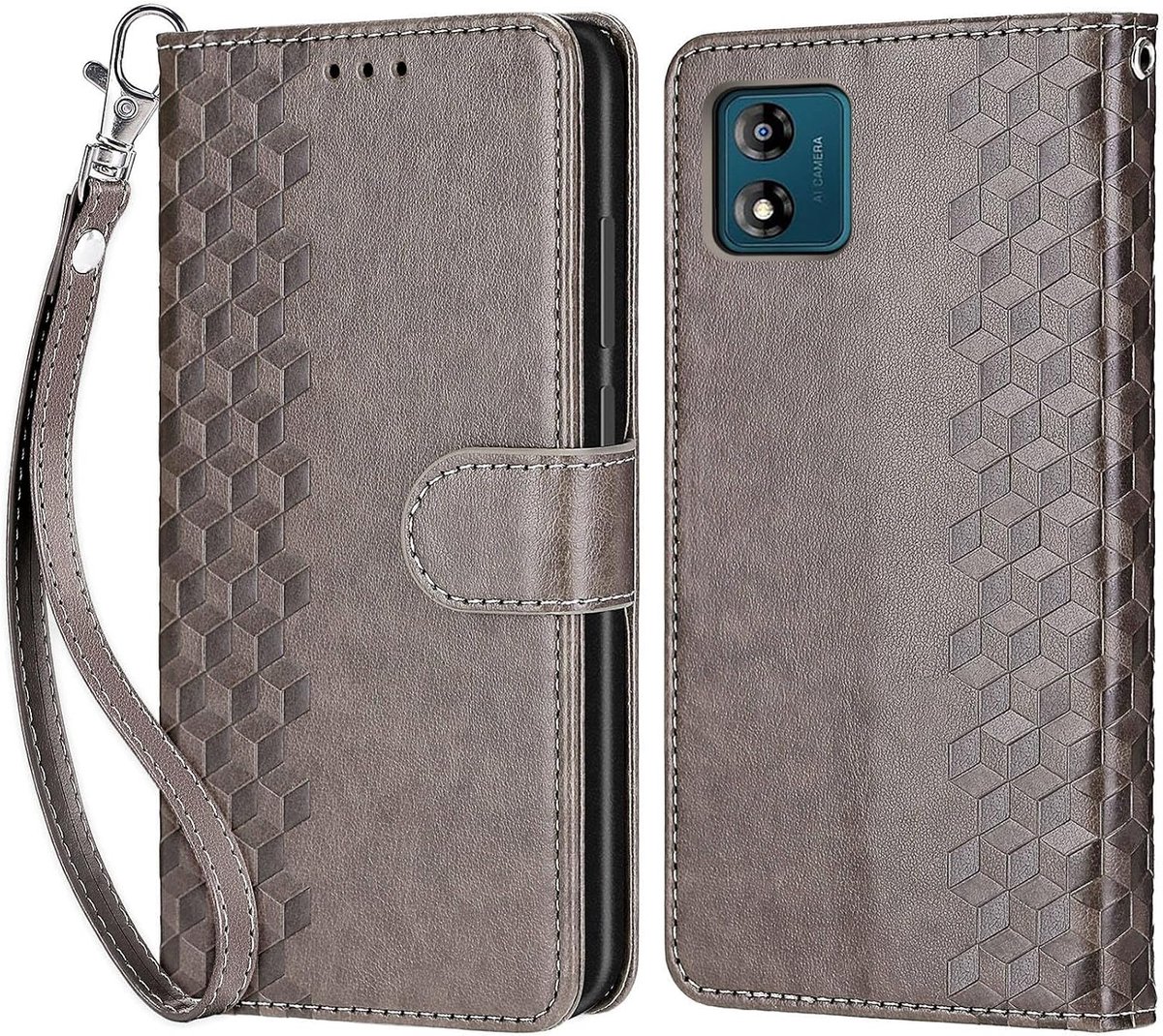 Telefoonhoesje voor Motorola Moto E13, grijs