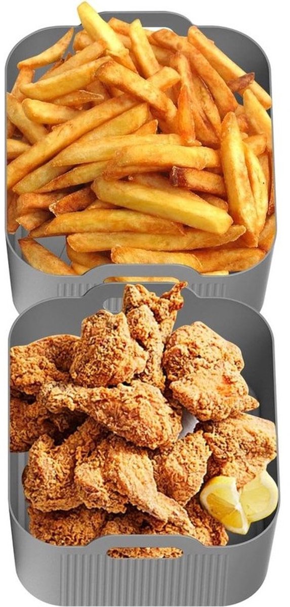 Bakplaat met siliconencoating - Airfryer inlegvel - Gezond Koken - Krasbestendig en scheurbestendig - 20 x 16 x 9 cm
