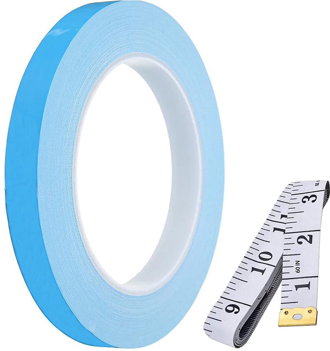 10 mm x 25 m thermisch geleidende dubbelzijdige plakband Thermische plakband Koeltape voor koellichamen, LED-verlichting, IC-chip, CPU, GPU met meetlint van 1,5 m