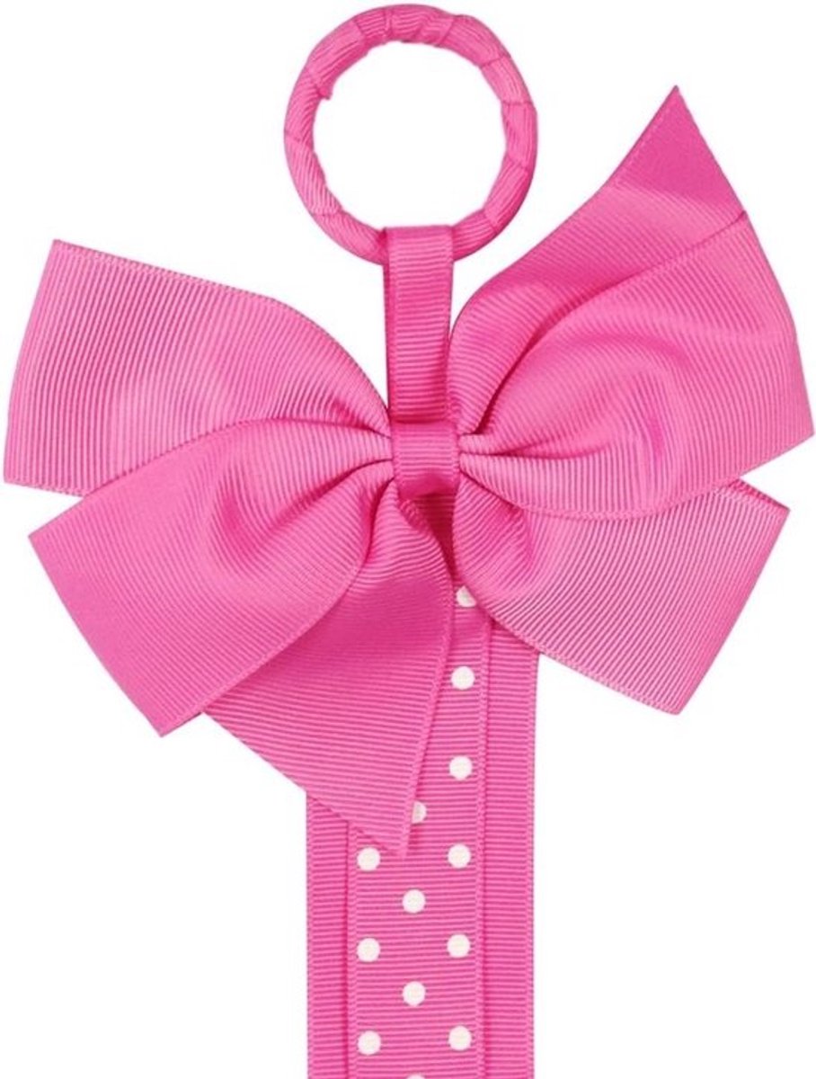 Haarclip Organizer - Haaraccessoire Houder - Ruimte Besparen - Veel Clips Houdend - 34 Inch Lint - Roze Stippen