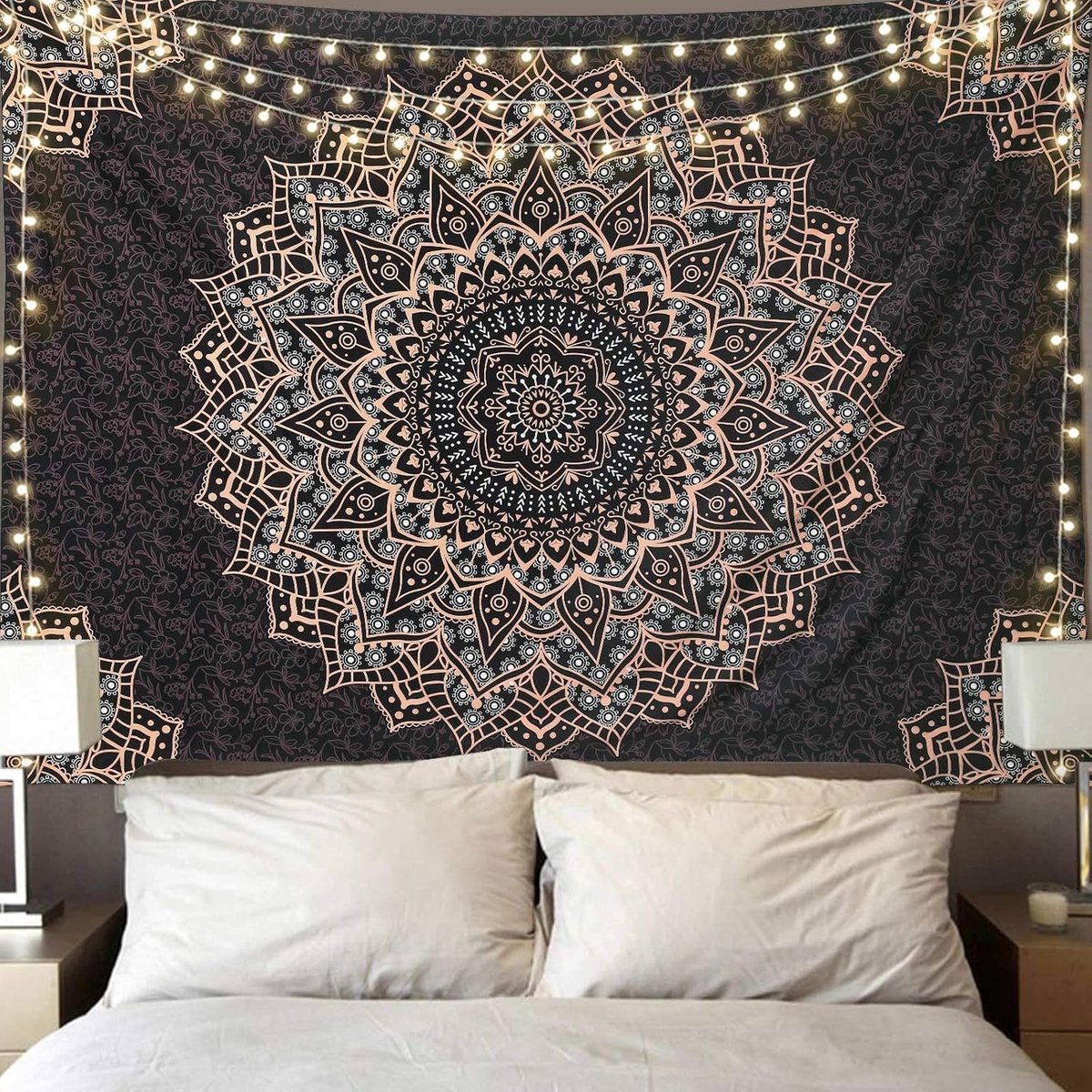 mandala wandtapijt, psychedelisch wandtapijt, esthetische Indiase hippie muurdecoratie, Boheemse muurkunst, boho, woondecoratie voor slaapkamer, woonkamer, slaapzaal