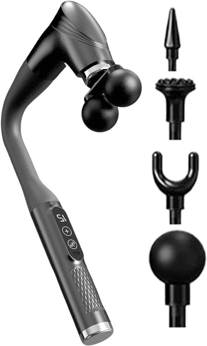 Elektrische Rugmassager - Massage Hammer - Spierontspanning - Verwarmende Functie - 35.6 x 23 x 6 cm - Wit