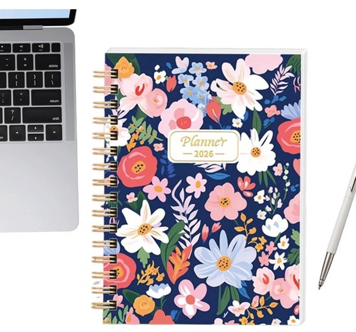 Weekplanner 2026 - Agenda Planner - Tijd Beheer - Robuuste Spiraalbinding - 15x21 cm - Willekeurige Kleur