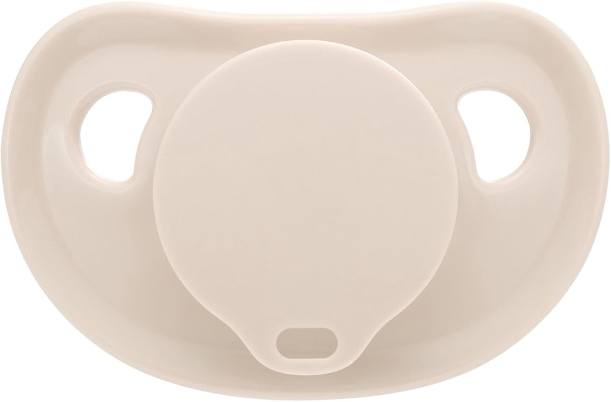 Siliconen fopspeen voor volwassenen: bredere en vollere schelp Binky voor angst en stress release - DIY opnieuw gemonteerd grote speen Paci cadeau voor autisme ivoor