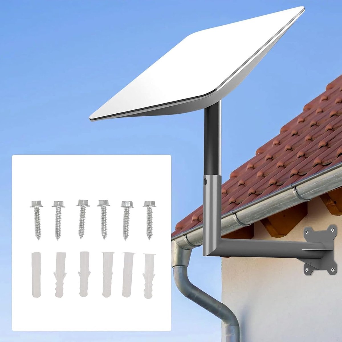 Internet Kit Satelliet, Wandpaal Dakmontage, Lange Wandmontage, Rechthoekige Antenne J Montagebeugel voor V2