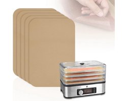 Aieve 5-Piece Drying Film for Dryer, Fruit Leather, Compatible with WMF Kitchen Minis Drying Device, Non-Stick, Teflon, Durable Baking Film, Dehydrator, Drying Device, Leaves, BPA Free