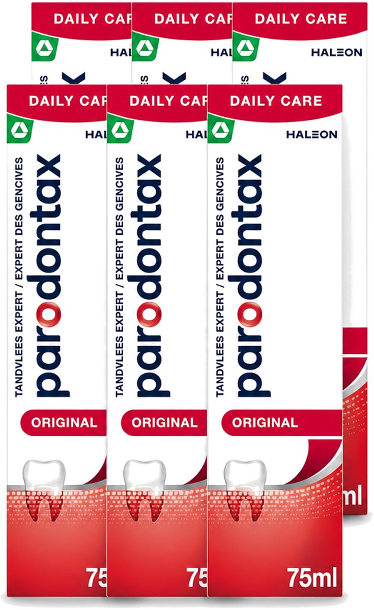 6 x Parodontax - Tandpasta - Original - Versterkt Tandvlees & Verwijdert Tandplak - 75 ml - Voordeelverpakking - 6 stuks