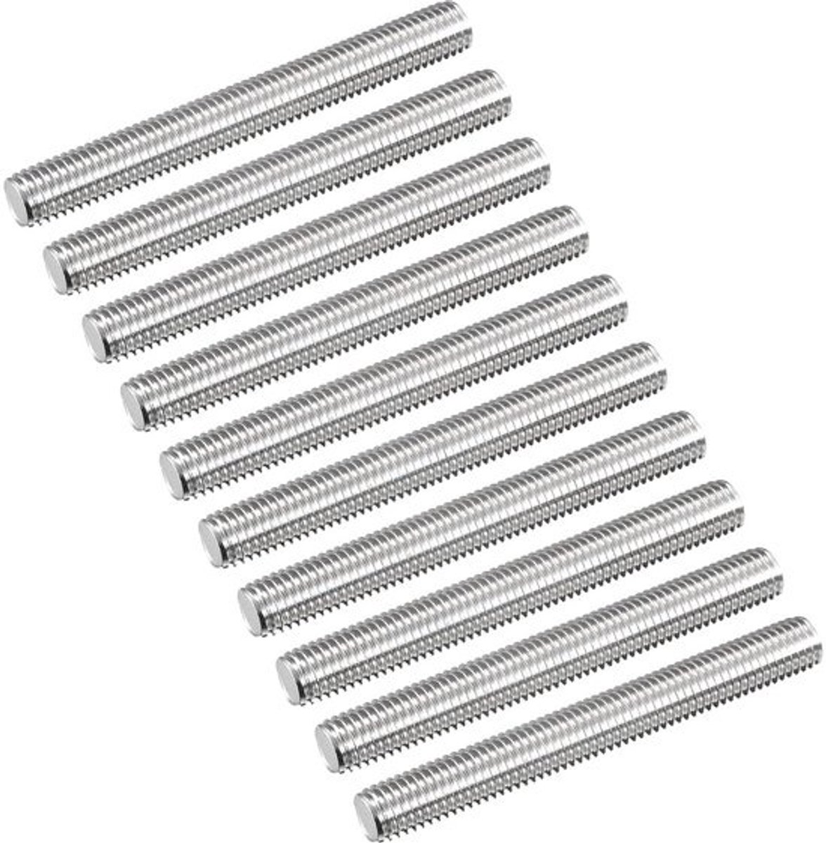 10x Draadstangen M12 x 100mm Volledig Metrisch Schroefdraad RVS A2