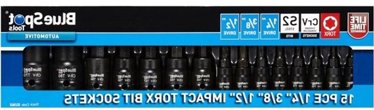 Torx Bit Dopsleutel Set - Sterbit Dop Set - Auto Reparatie - Versterkt S2 Staal - 15 Delig - Zwart