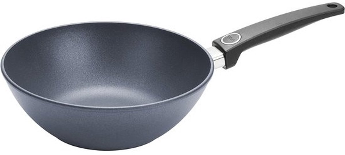 Gietijzer Wokpan met Diamant Coating - Krasbestendig en Anti-Aanbak - Geschikt voor Inductie