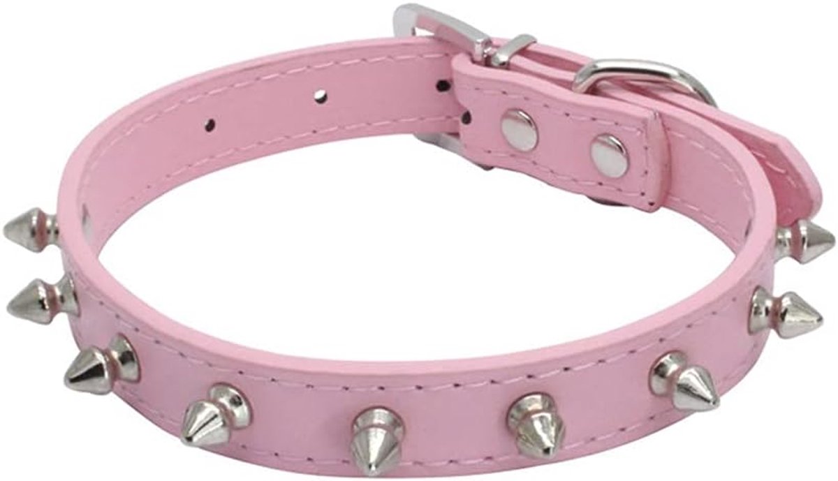 Halsband met Spikes, Bullet Nail Rivet Halsband, Verstelbare Halsband Met Spikes