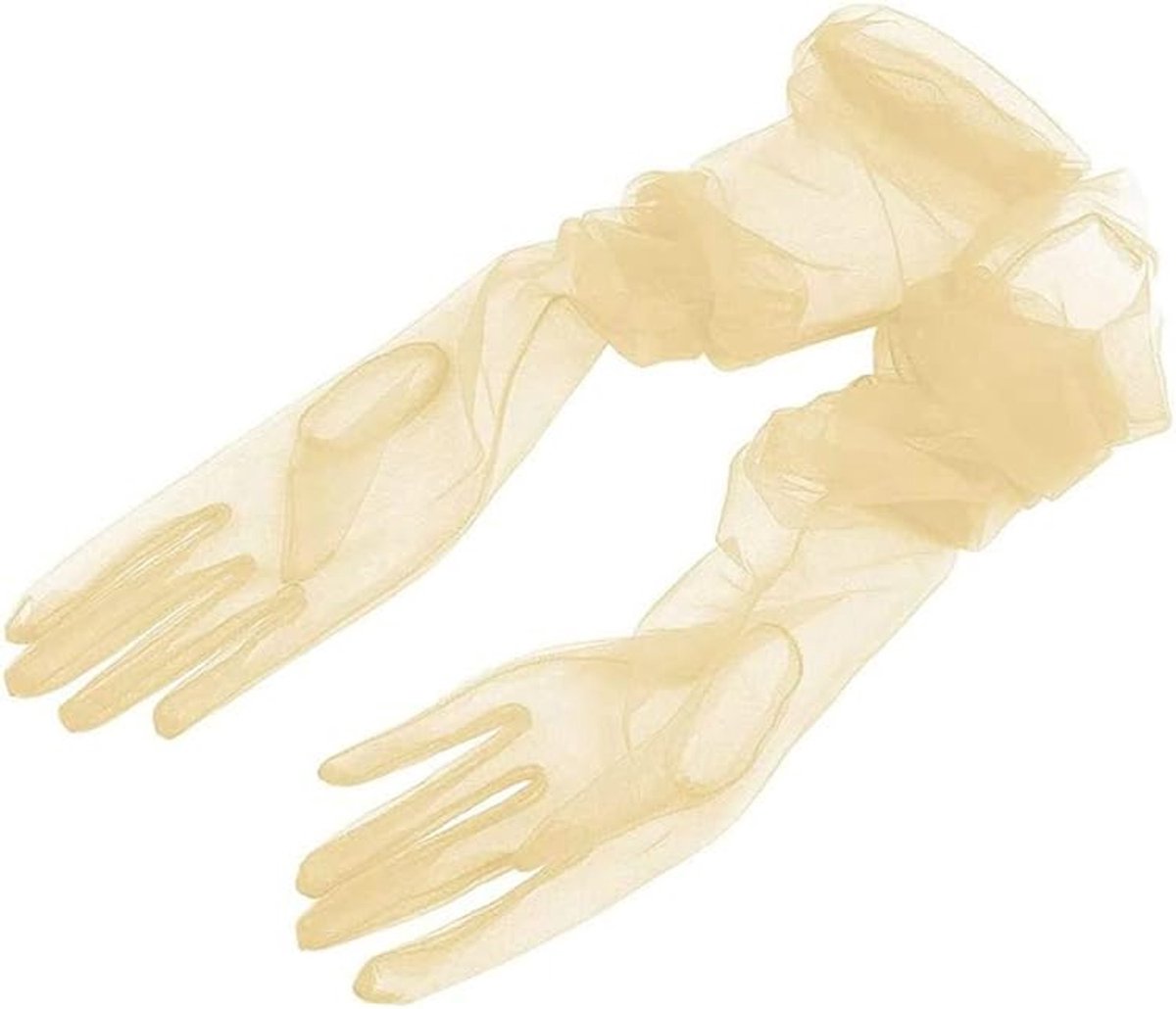 Handschoenen Transparante Volledige Vinger Elleboog Dunne Lange Handschoenen Fotografie Party Geschenken (Champagne)