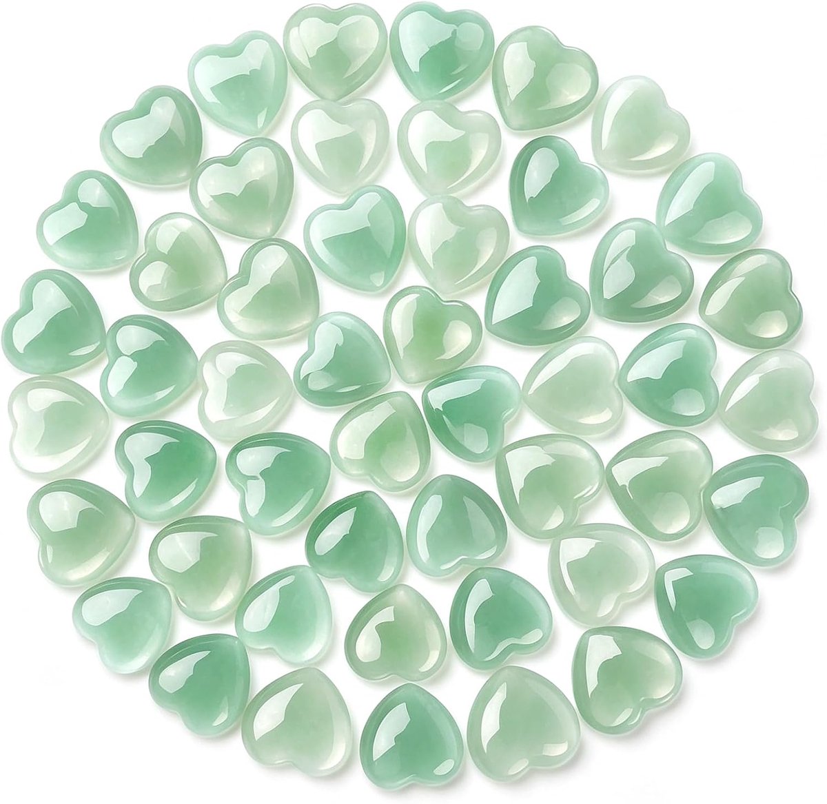 groene aventurijn hart helende stenen, 50 stuks 20 mm natuurlijke kristallen, voor meditatie, decoratie, geschenken