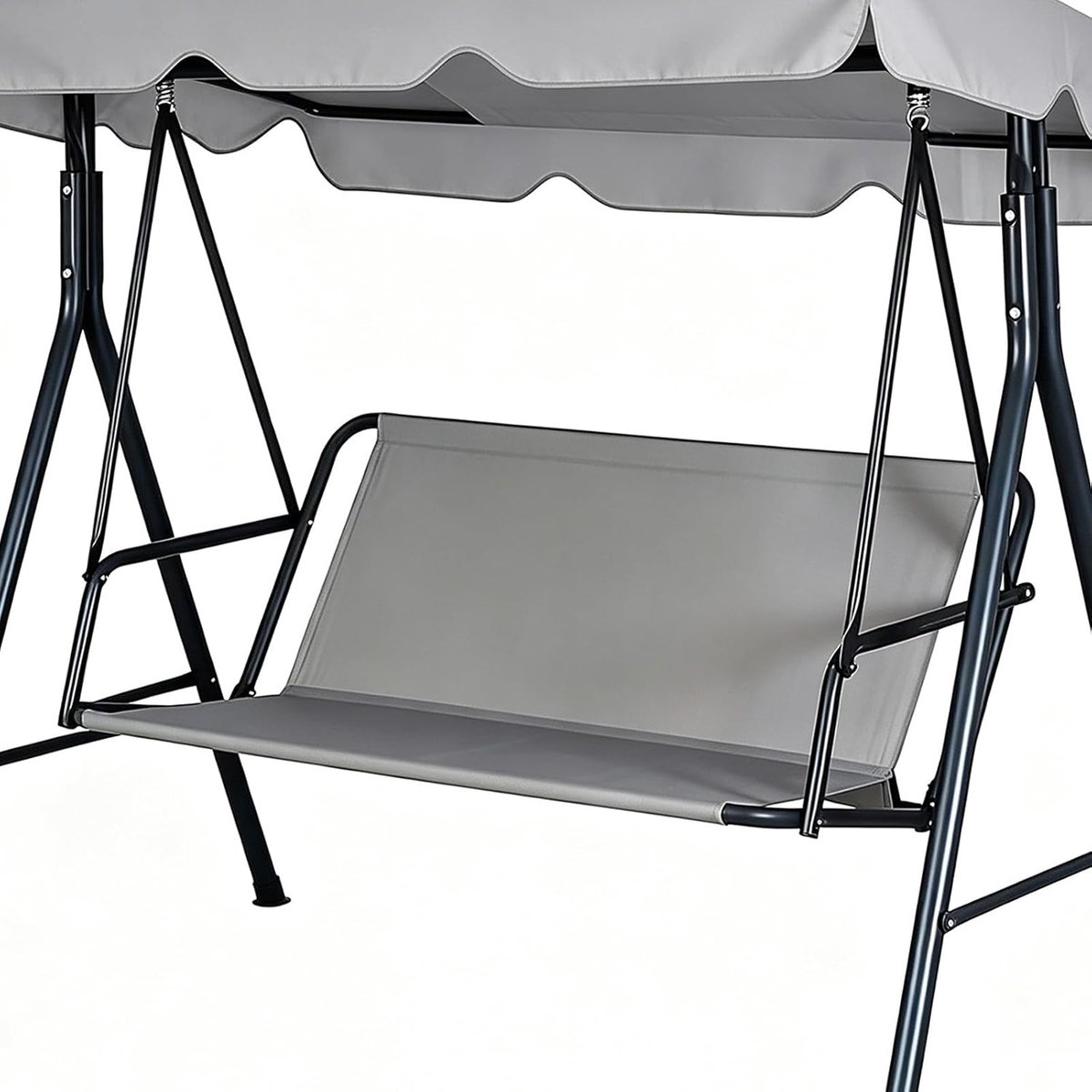Zitkussen voor schommelbank, vervanging, stoelhoes, tuinstoel, 900D Oxford-weefsel, waterdicht, scheurvast, voor 2 en 3-zits, grijs, 158 x 52 x 52 cm