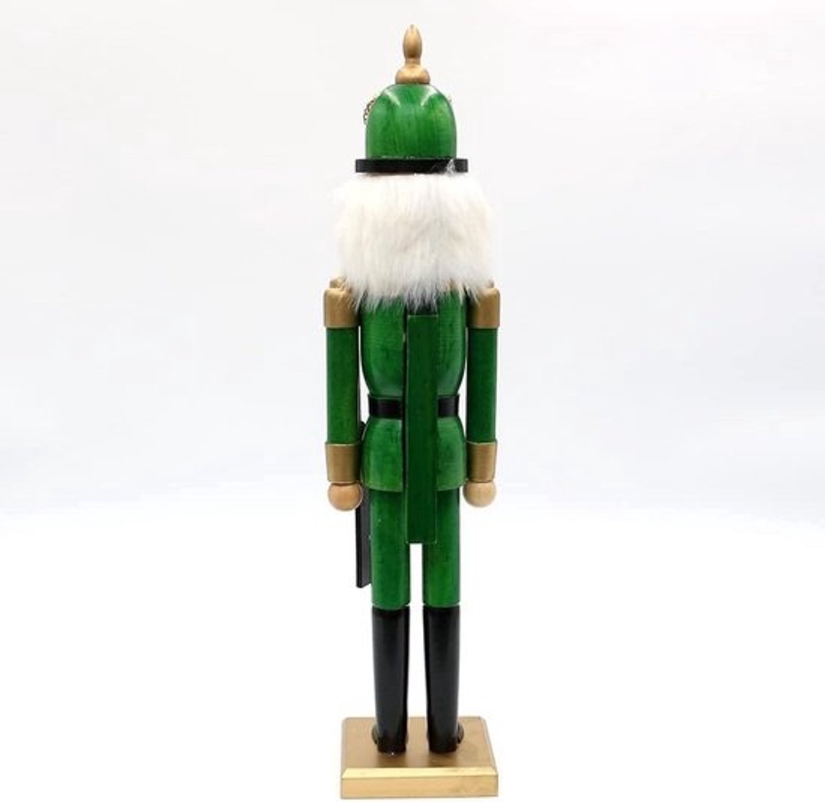 Houten Notenkraker Soldaat, Traditioneel Kerstfiguur Rood, 40 cm Hoog