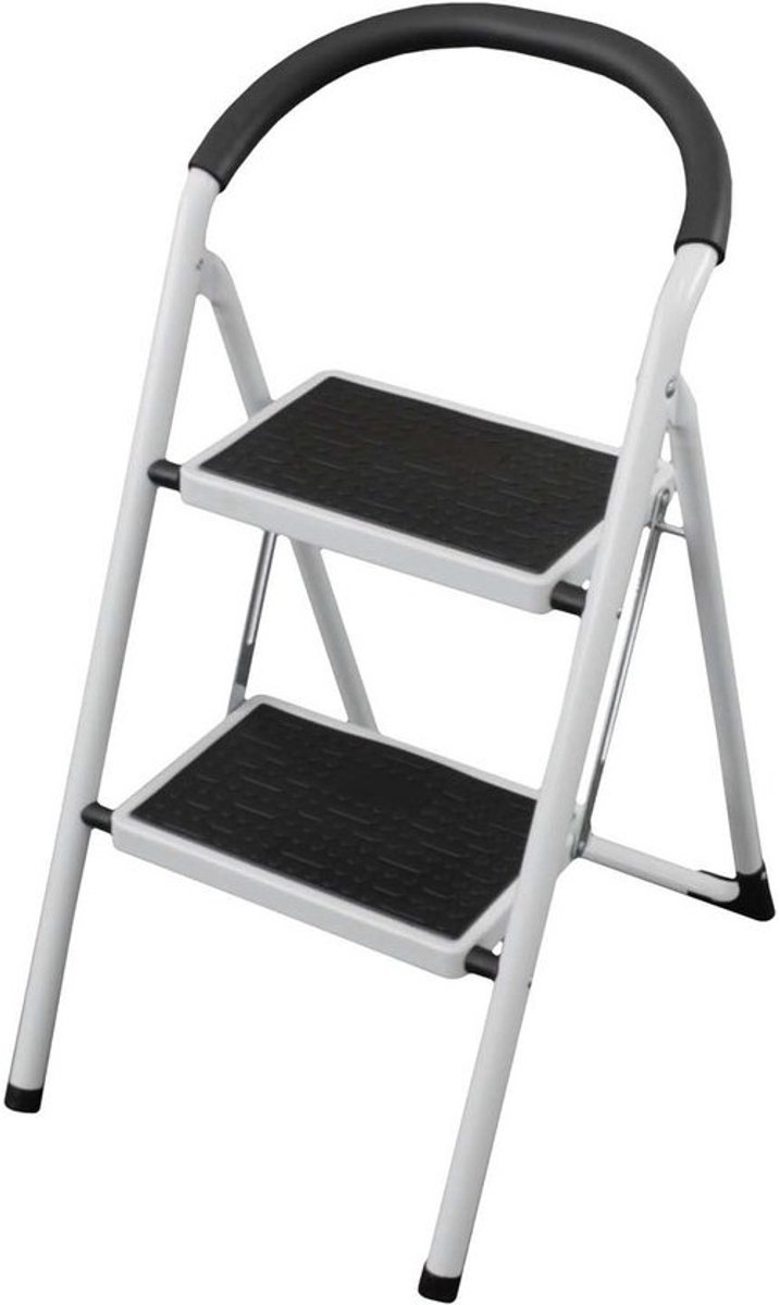 Opvouwbare Trapladder met 2 Treden - Voor DIY Klussen en Huishoudelijk Gebruik