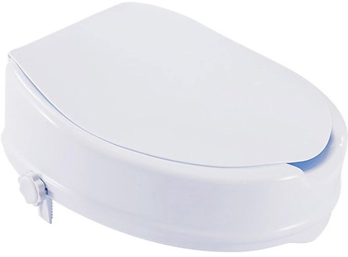 Toiletverhoger - Verhoogde bril - Veilig zelfstandig - Ergonomisch ontwerp - Tot 14 cm - Wit