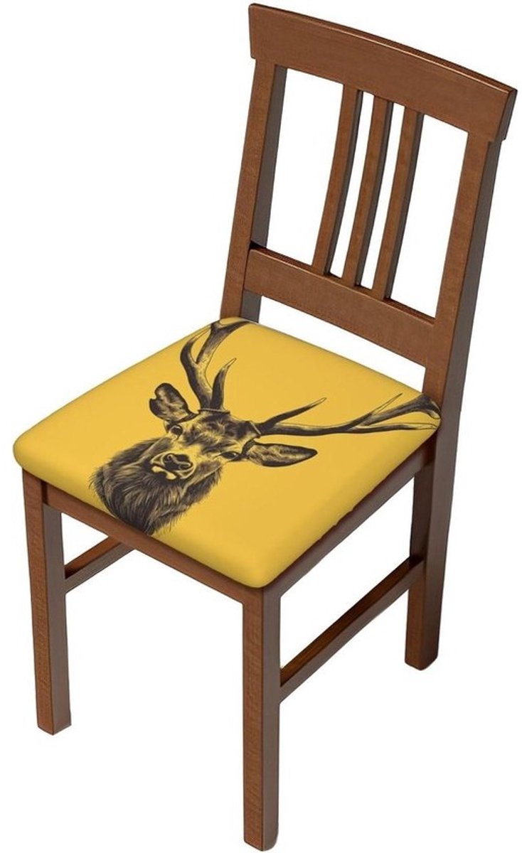 Stoelhoezen Set van 6 - Stoelbeschermers Eetkamer - Meubels Beschermen - Zachte Stretch Stof - 35-48cm Lengte/Breedte - Lijntekening