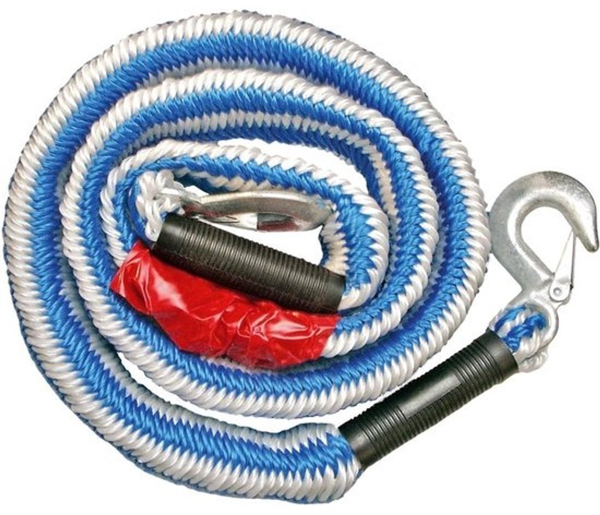 Sleepkabel - Sleeptouw - Voertuigen Verplaatsen - Flexibel zonder ruk - Tot 2000 kg - Zwart