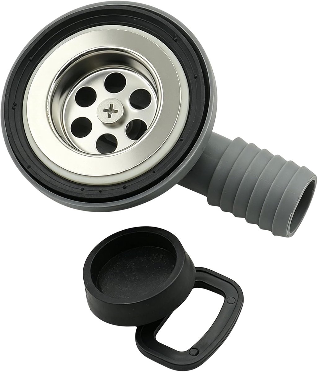 Afvoerfilter voor wastafel voor caravan camper boot Afvoer voor gootsteen, afvoergarnituur voor gootsteen