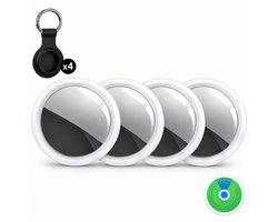 Darora Smart® Tracker - 4 Stuks - Apple Find My - GPS Tracker - Koffer Tracker - Bagage Tracker - Sleutelvinder - Keyfinder - Sleutelhanger Geschikt voor AirTag - Airtag-Sleutelhanger