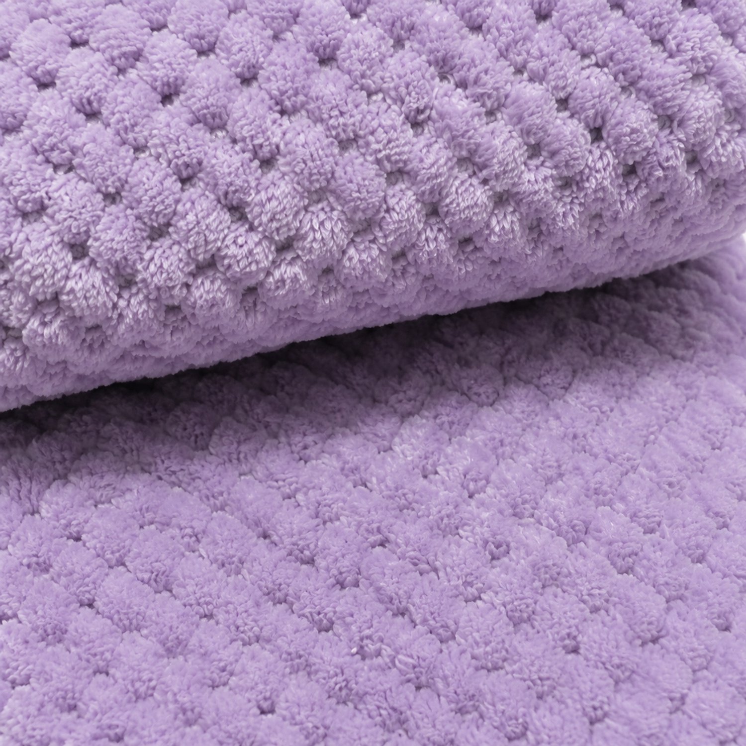 SWGOTA Flanellen deken 180 x 200 cm in taropaars, effen polyester deken met wafelstructuur